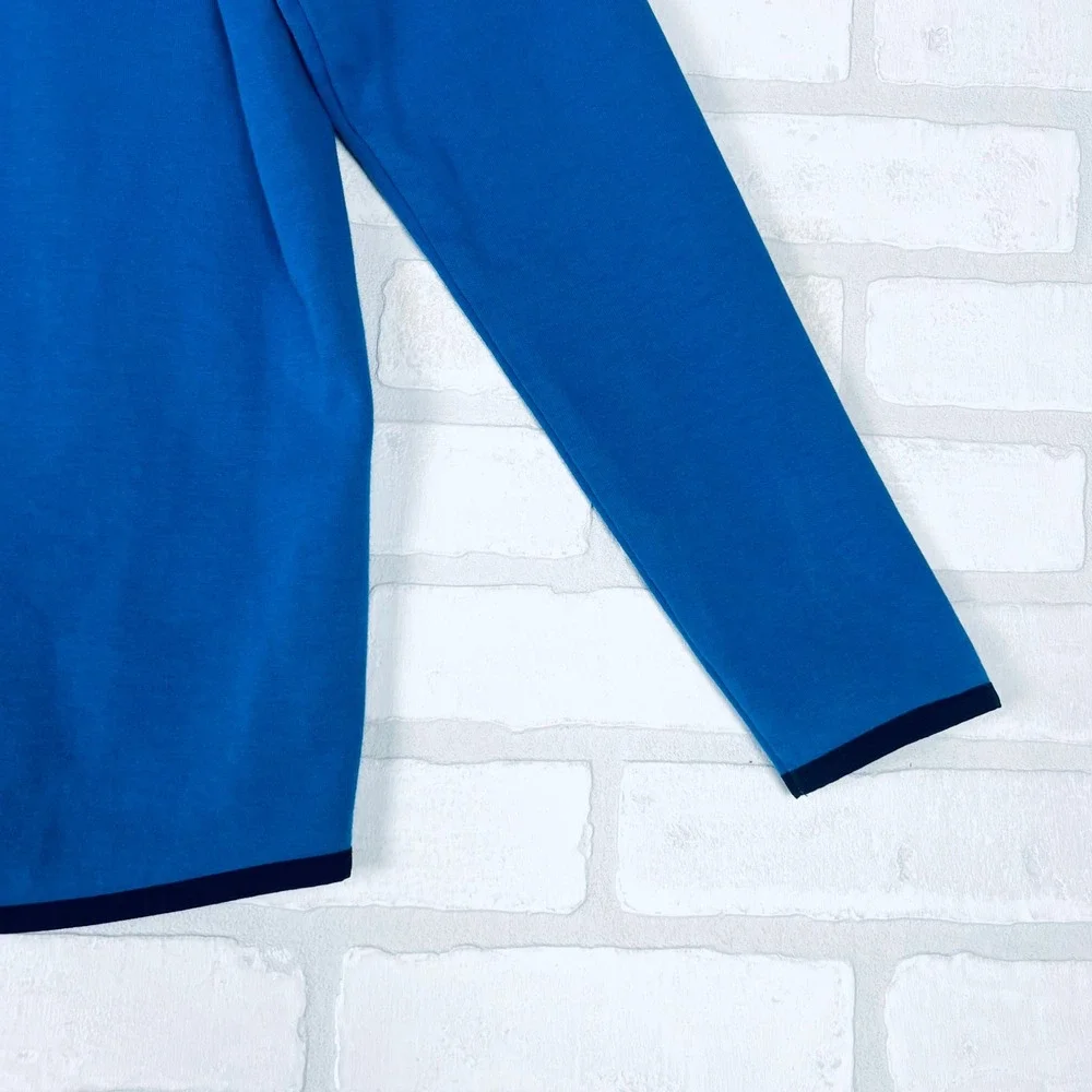 Gap Kids XL 12-13 Full Zip Hoodie Blue Athletic Hooded Sweatshirt Raglan Sleeve